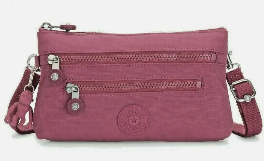 NWT Kipling AC7947 Laurie Fig Purple Convertible Crossbody Bag Retired NOS