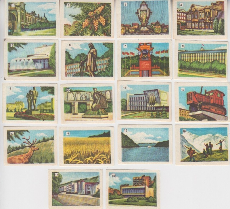 Altai Region USSR Soviet Union Алтайский край Vintage Russian 18 matchbox labels