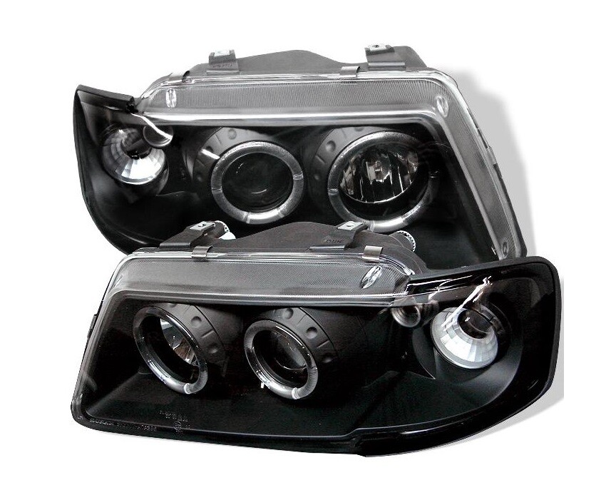 Phares avant noirs Angel Eyes pour Audi A3 8L 1996-2003 H1