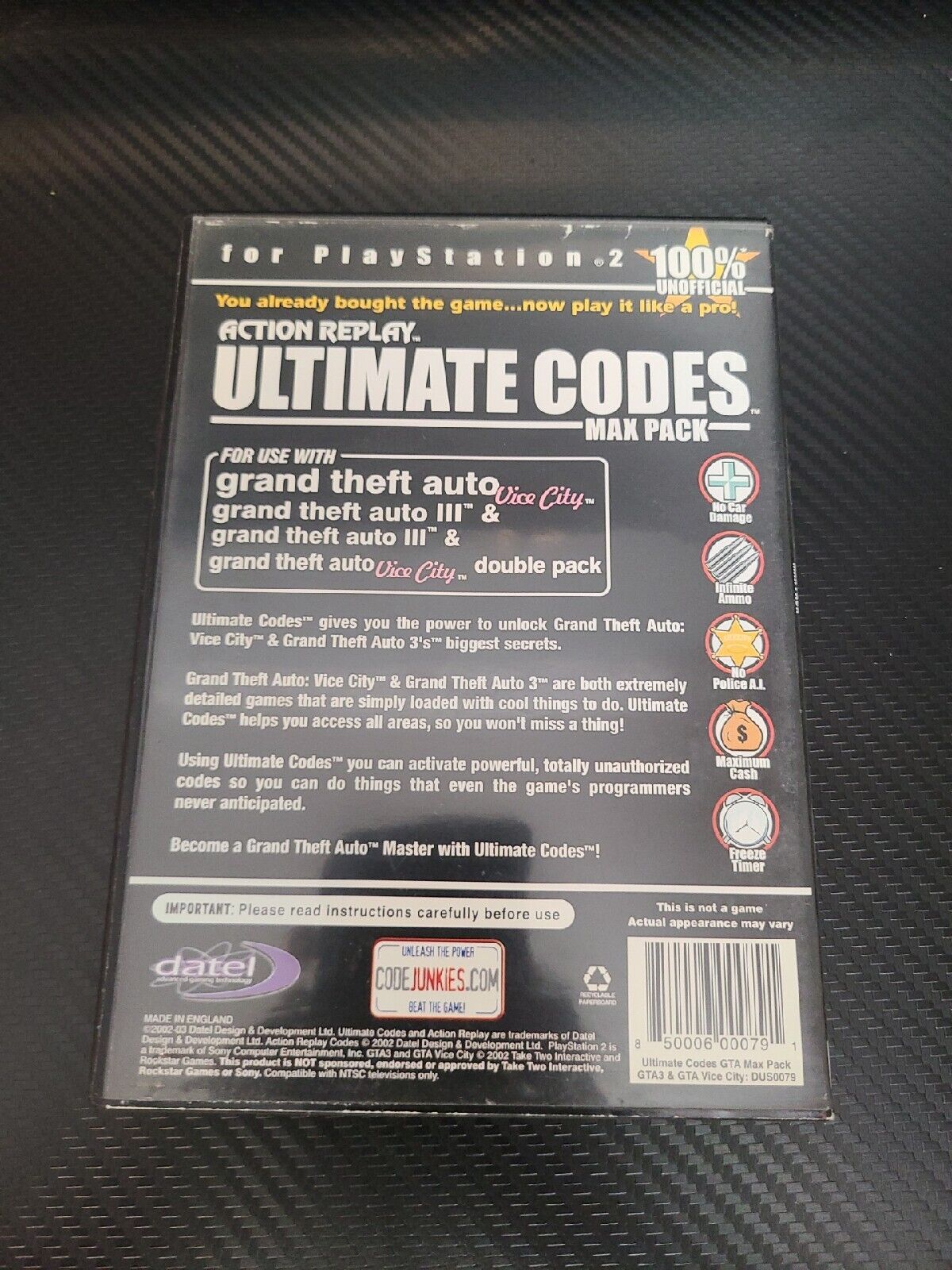 Action Replay Ultimate Codes: GTA San Andreas - Sony PlayStation 2 PS2  897459000015 