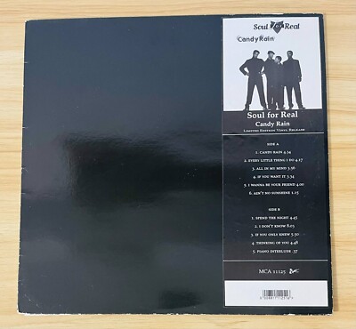 Soul For Real / Candy Rain 1994 UK Limited LP Vinyl MCA Records