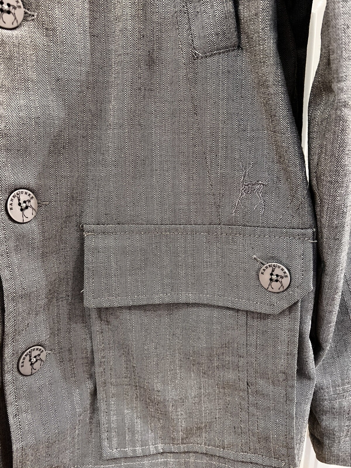 KANE & UNKE MENS LIGHTWEIGHT MILITARY STYLE JACKET GRAY Size XL HOODED