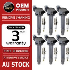 6X Ignition Coil+Spark plug For Toyota Kluger Lexus RX330 RX440H 3.3L 3MZ-FE