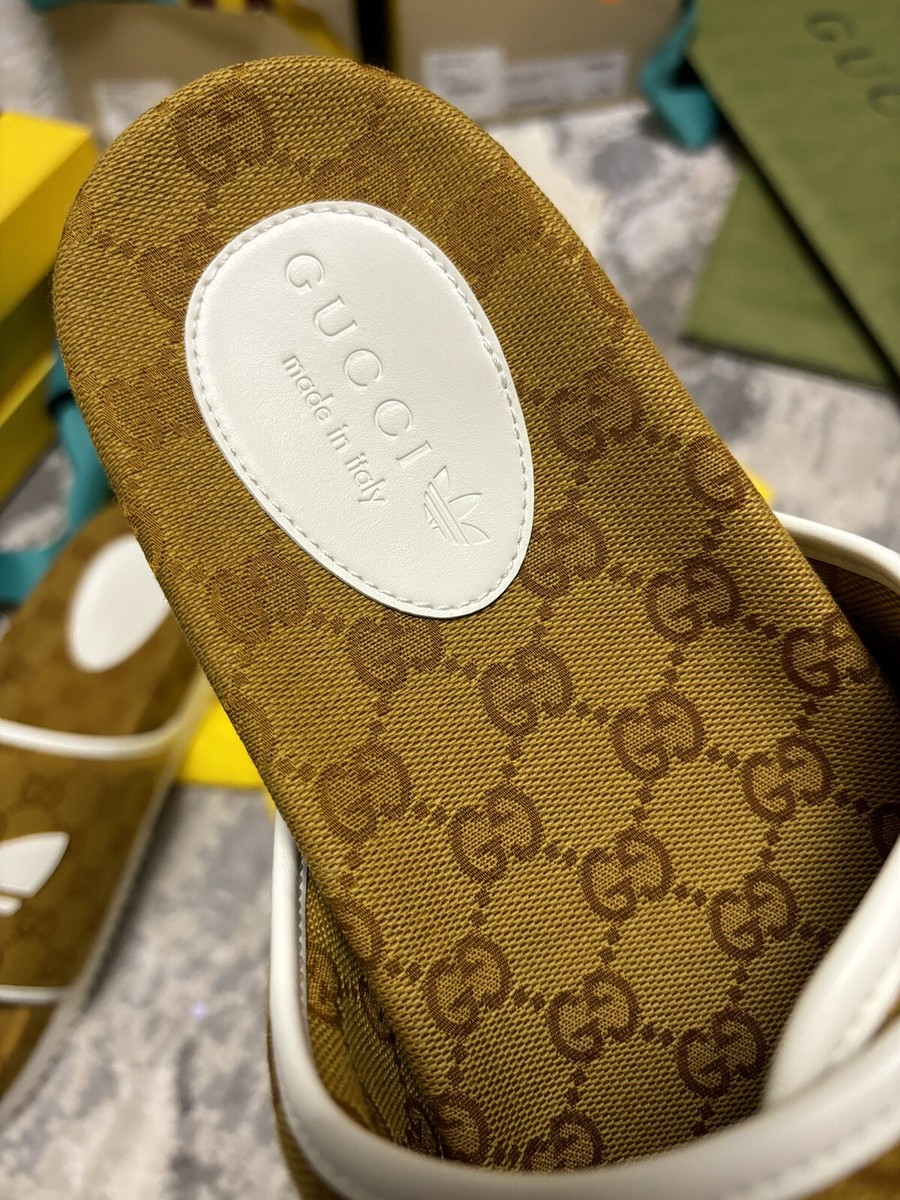New Gucci x Adidas Mens Slides Sandals Size UK 7.0 | eBay display picture 2