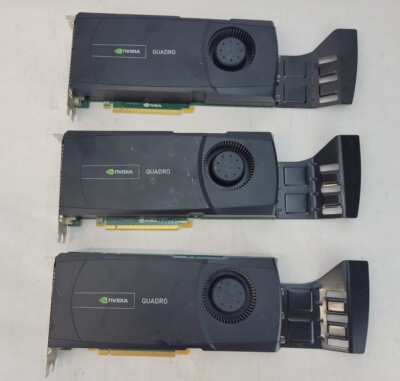 NVIDIA Quadro 5000 2.5GB GDDR5 Graphics Card, Lot Of 3, Untested