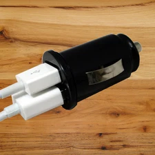 Mini Dual Bullet USB 2 Port Car Charger Adaptor for iPhone 3G S 4 4G iPod Touch