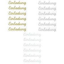 6x Einladung Sticker Schrift Glitzer Aufkleber glitzernd Scrapbooking - wählbar