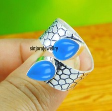 Chalcedony Gemstone 925 sterling silver handmade Gift Ring US size 5 to 13