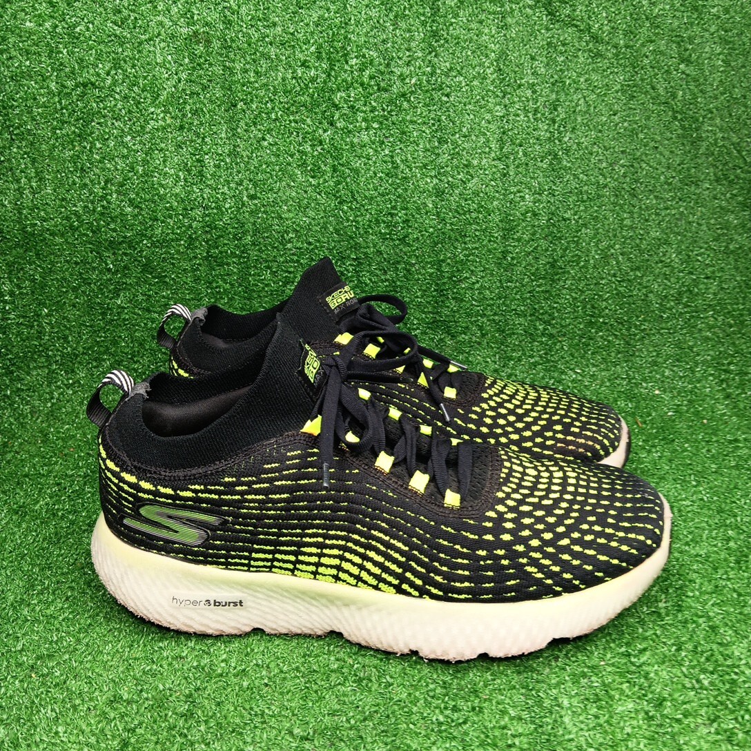 Skechers Go Run Max Road Men’s Size 10 Hyper Burst Black Yellow Running  Shoes