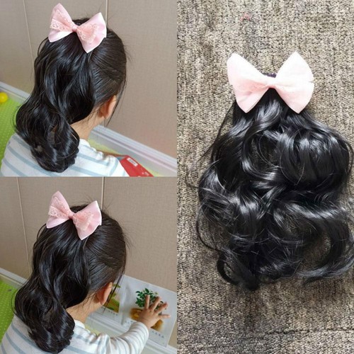 Little Girl Ponytail Girl Curly Ponytail Wig Straight Ponytail Wig Kids Wig P8 - Picture 5 of 16