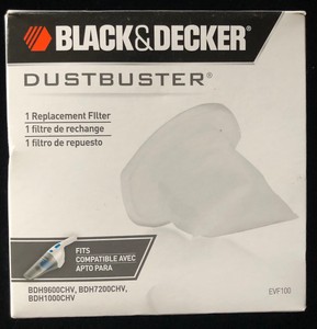 black and decker hand vac filter