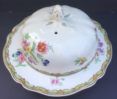 Johnson Brothers Old Staffordshire Green Edge Floral Round Covered