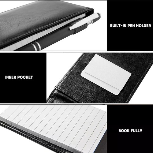 Camelmother 10 Pieces Small Notepad Holder Set Pocket Notebook 3 X 5 Inch with P - Picture 7 of 12