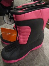 ARCTIC SHIELD KIDS' INSULATED PINK/ BLACK WINTER SNOW BOOTS SIZE 3 NEW