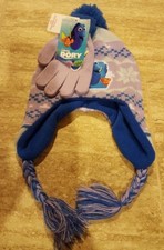 NWT Girls Pixar Finding Dory 2 piece Cold Weather set Hat Gloves - A87