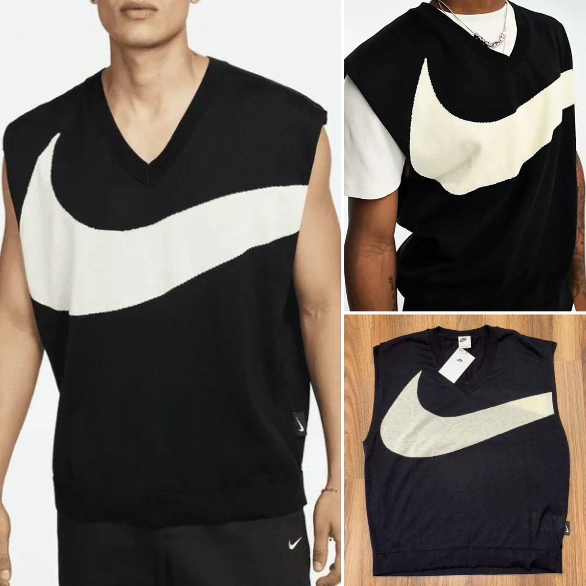 knuthmarf 】Vneck logo knit vest Knuth Marf - Vネック ロゴニット