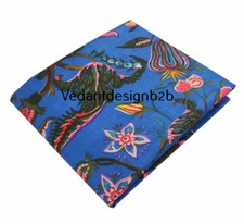 Indian Cotton Fabric 5 Yard Block Floral Print Loose Multicolor Running Craft