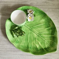 The Mane Lion Italian Ceramic Frog Serving Platter