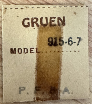 GENUINE GRUEN EB710 CAL915-6-7 PALLET FORK AND ARBOR WATCH REPAIR PART   WP5