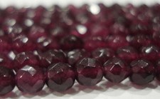 Natural 6mm Indian Red Garnet Faceted Round Gemstone Loose Beads 15 Inches