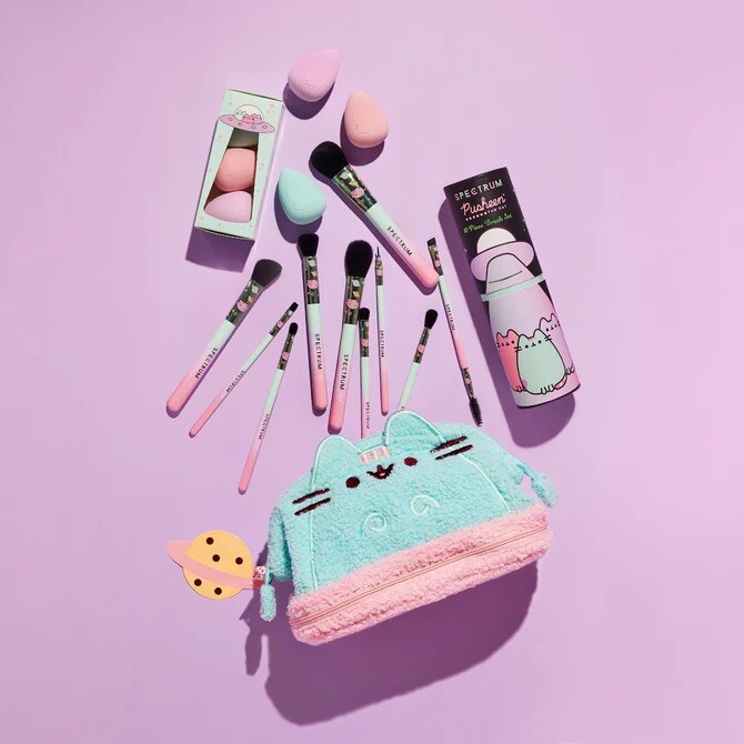 Spectrum Collections PUSHEEN Cat Makeup Brush Bundle 10pcs Brush