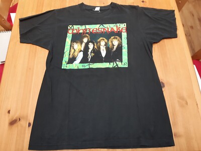 Whitesnake Tour T Shirt Original Vintage Coverdale Vai Slip Of The