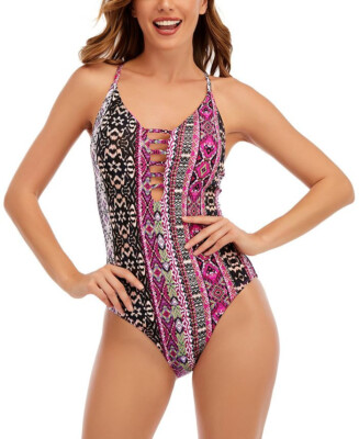 Lucky Brand chic boho swimsuit medium NWT
