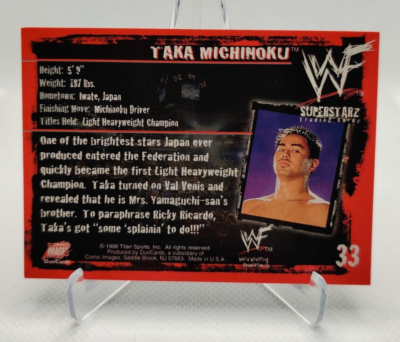 1998 Comic Images WWF Superstarz #33 Taka Michinoku wrestling card