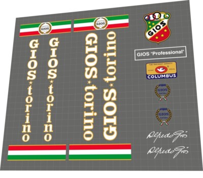 GIOS TORINO BROOKLYN TEAM FRAME DECAL SET