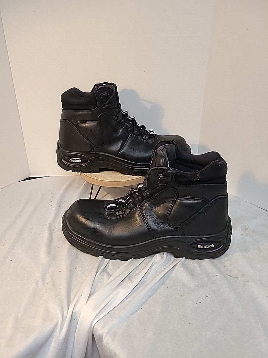 * Reebok Mens Black Leather 6in Athletic Sport Boots Reebok Mens Black Leather 6in Athletic Sport Boots | eBay main image 2