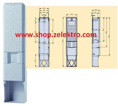 MARKENLOS Leer-Säule, für eine Hausanschlusssäule ES ohne MPL ( Zähleranschlusssäule )