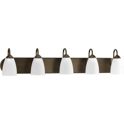 Progress Lighting P2713 Gather 5 Light Bathroom Vanity Light - Bronze