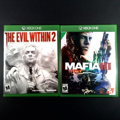 The Evil Within 2 Survival Horror + Mafia III RPG Xbox One Video Game Lot