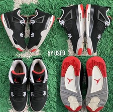 Air Jordan 4 Nike Bred 2019 Size 5Y Pre-Owned