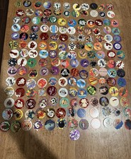 Vintage 1990s POG Lot 200 Milk Caps Poison Marvel Ghostbusters Foil