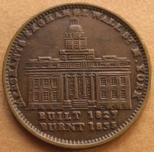 Hard Times Token HT-293 Low 97 EF - Merchants Exchange on Wall Street