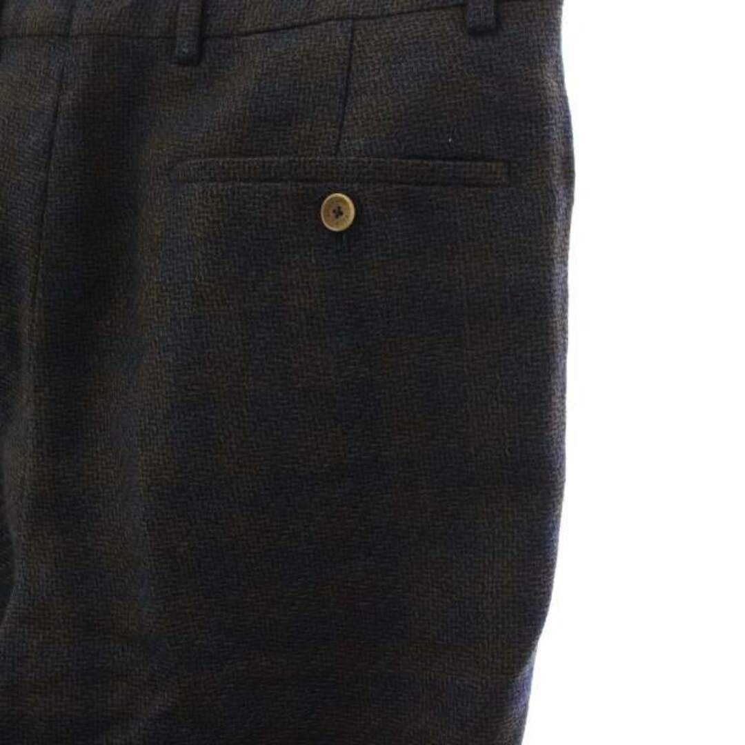 Bernard Zins Slax Pants Straight Tuck Zip Fly Wool Bicolor Total