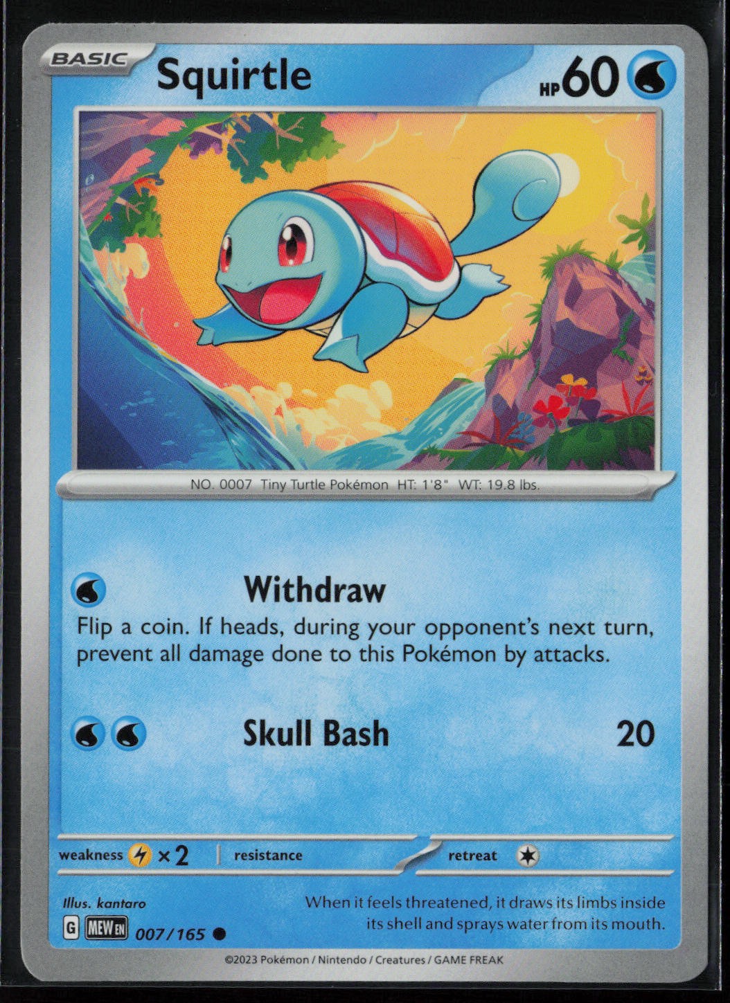 Squirtle 007/007 151 Common Near Mint