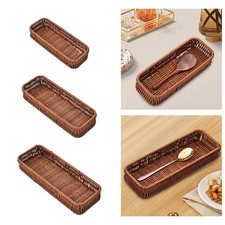 Cestino intrecciato Cestino da portata quadrato Cestino decorativo Organizer