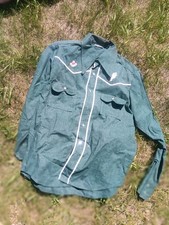 Vintage Hand Made Long Sleeve embroidery Mexican guayabera Shirt 48 17/17.5