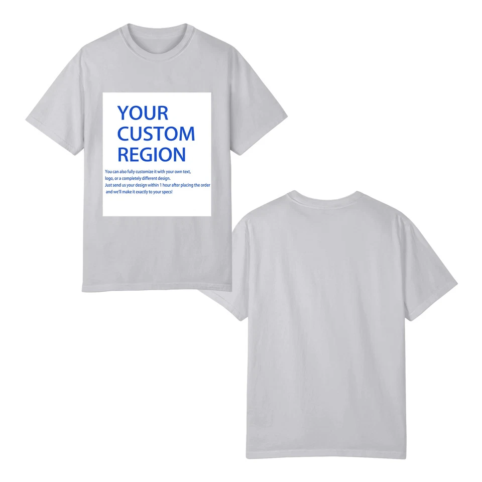 100% Cotton Unisex Tee Custom T-Shirt Personalized Print Tshirt for Men & Women - Image 1 of 4