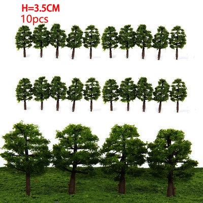 10Pcs/Bag HO Scale Trees Train Railroad Park Garden Scenery Layout Miniature Mod