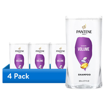 (4 pack) Pantene Pro-V Volume and Body Shampoo, 27.7 fl oz