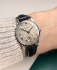 1949 Pobeda 1 MChZ Vintage Watch Soviet USSR Men Military Blued Hands 2602 32 mm