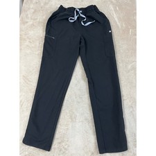 Figs Technical Collection Scrub Cargo Joggers Pants Womens S Black Polyester EUC