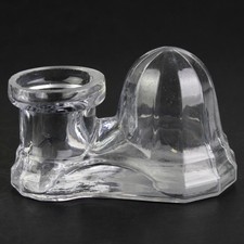 Antique Snail Fountain Inkwell 12 Side Dome, Glass Igloo Ink Bottle Coville 1297