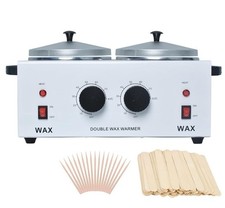 Wax Warmer Double Pot, Professional Electric Heater for Facial, Body, Spa, an...