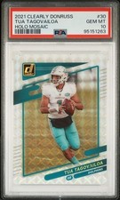 2023 Panini Clearly Donruss Tua Tagovailoa #31 Holo Mosaic PSA 10 Miami 🔥🏈