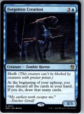 Forgotten Creation - 77 - Commander: Aetherdrift - Magic MTG - NM - B3G1