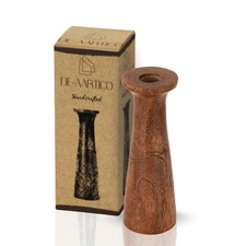 Wood Flower Vase, 7.87 H, Wooden Base Cylindrical Flower Vase, Classic Boho R...